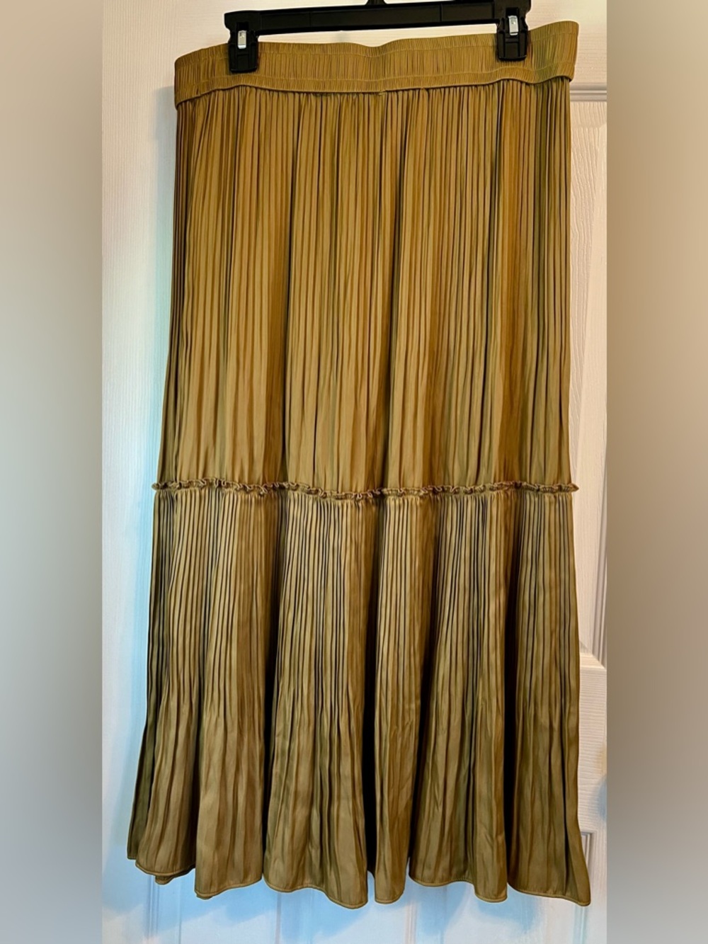 Rachel Zoe Pleated Tiered Midi Skirt